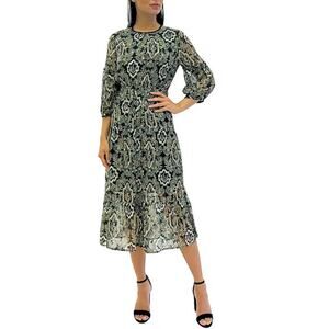 Sam Edelman Women's Loden Multicolor Medallion Paisley Midi Dress Size 12 NWT